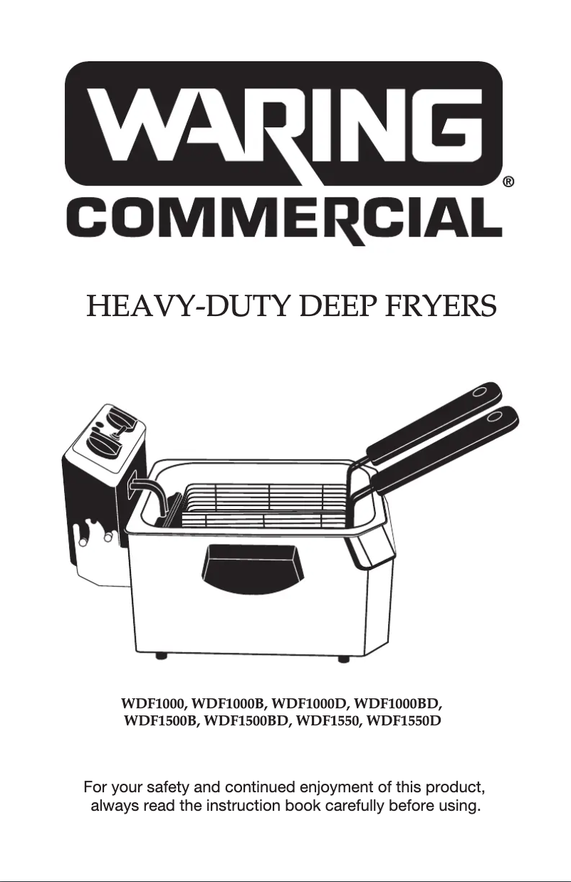 Page 1 de la notice Manuel utilisateur Waring Commercial WDF1000D