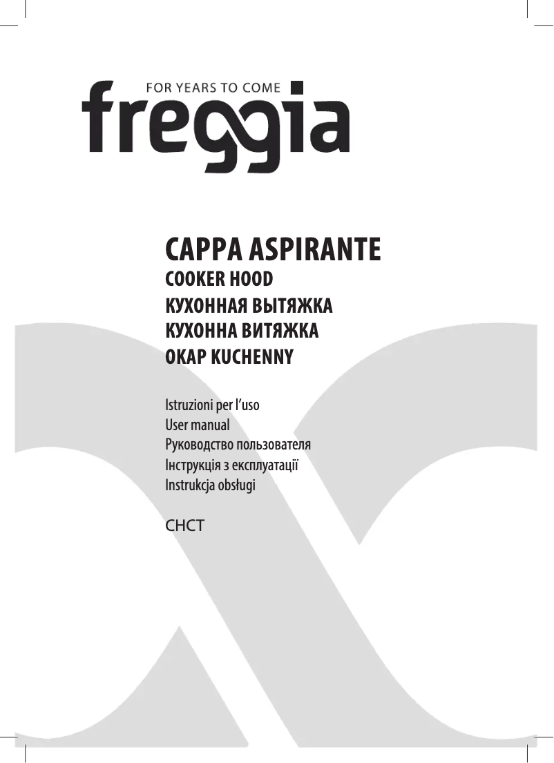 Page 1 de la notice Manuel utilisateur Freggia CHCT5X/1