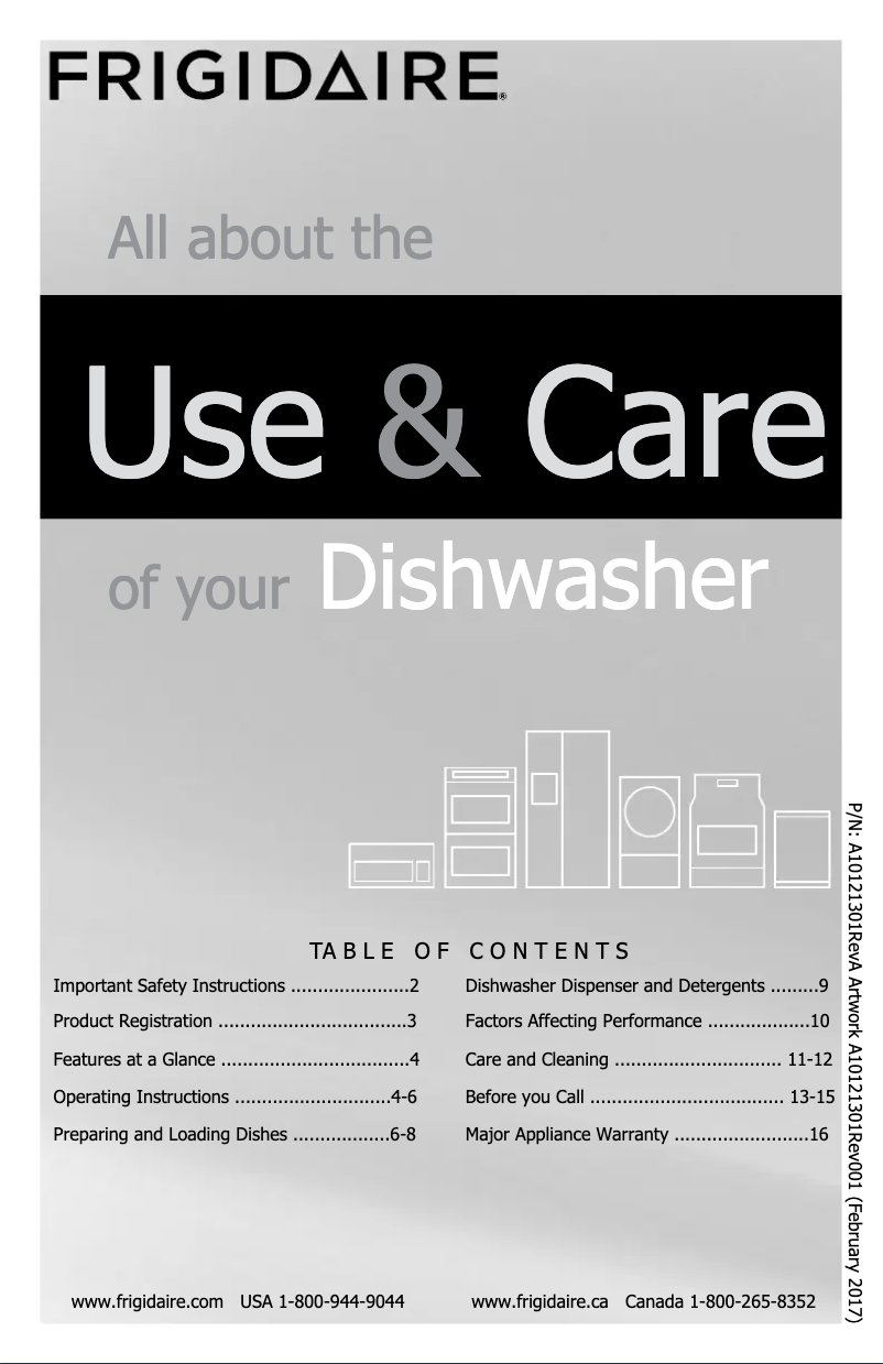 Page 1 de la notice Manuel utilisateur Frigidaire FFID2426T