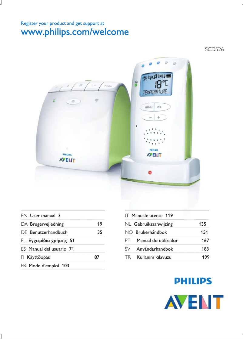 Page n°1 - Manuel utilisateur Philips AVENT SCD526