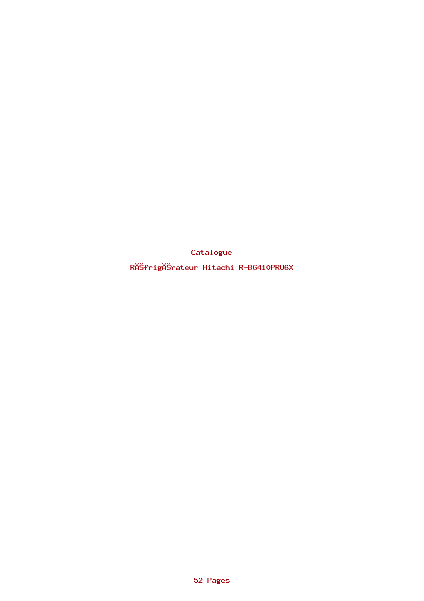 Image de la première page du manuel de l'appareil R-BG410PRU6X
