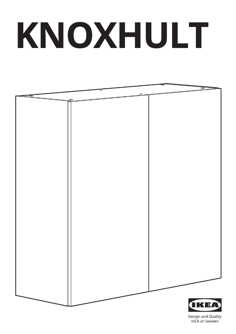 Page 1 de la notice Manuel utilisateur Ikea KNOXHULT 403.342.85