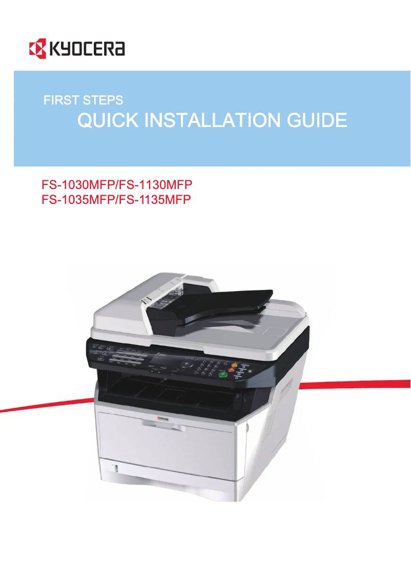 Page 1 de la notice Manuel utilisateur Kyocera FS FS-1135MFP