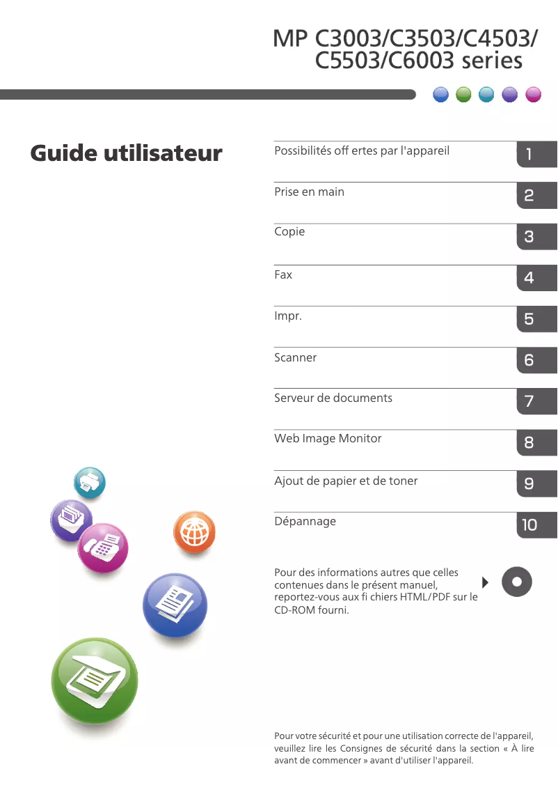 Página 1 del manual Manual de usuario Ricoh Aficio MP C3003