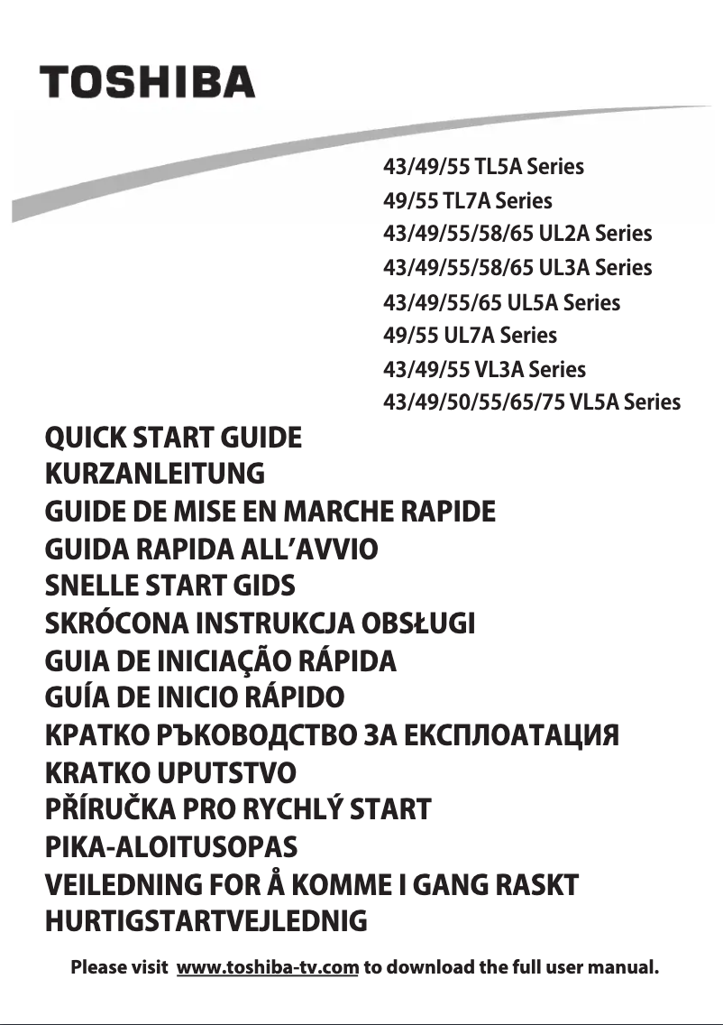 Página 1 del manual Manual de usuario Toshiba 50UL3A63