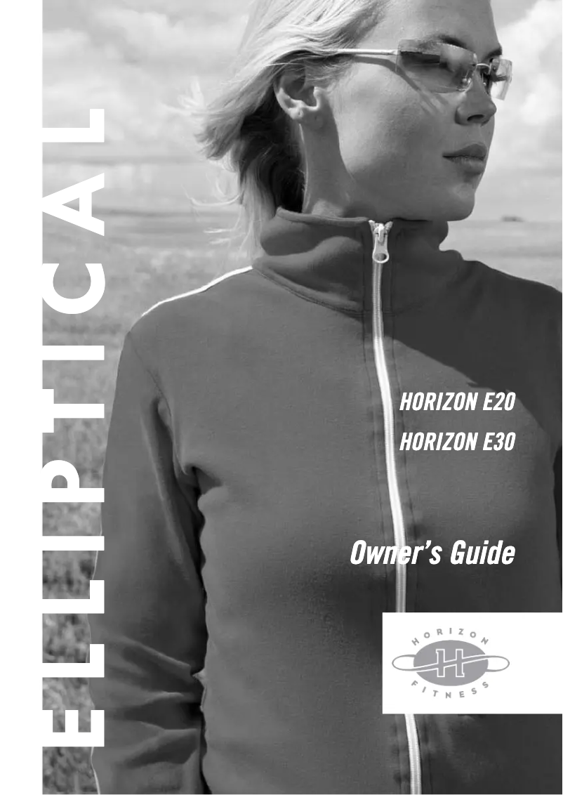 Page 1 de la notice Manuel utilisateur Horizon Fitness E20