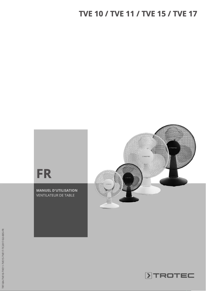 Page 1 de la notice Manuel utilisateur Trotec TVE 11