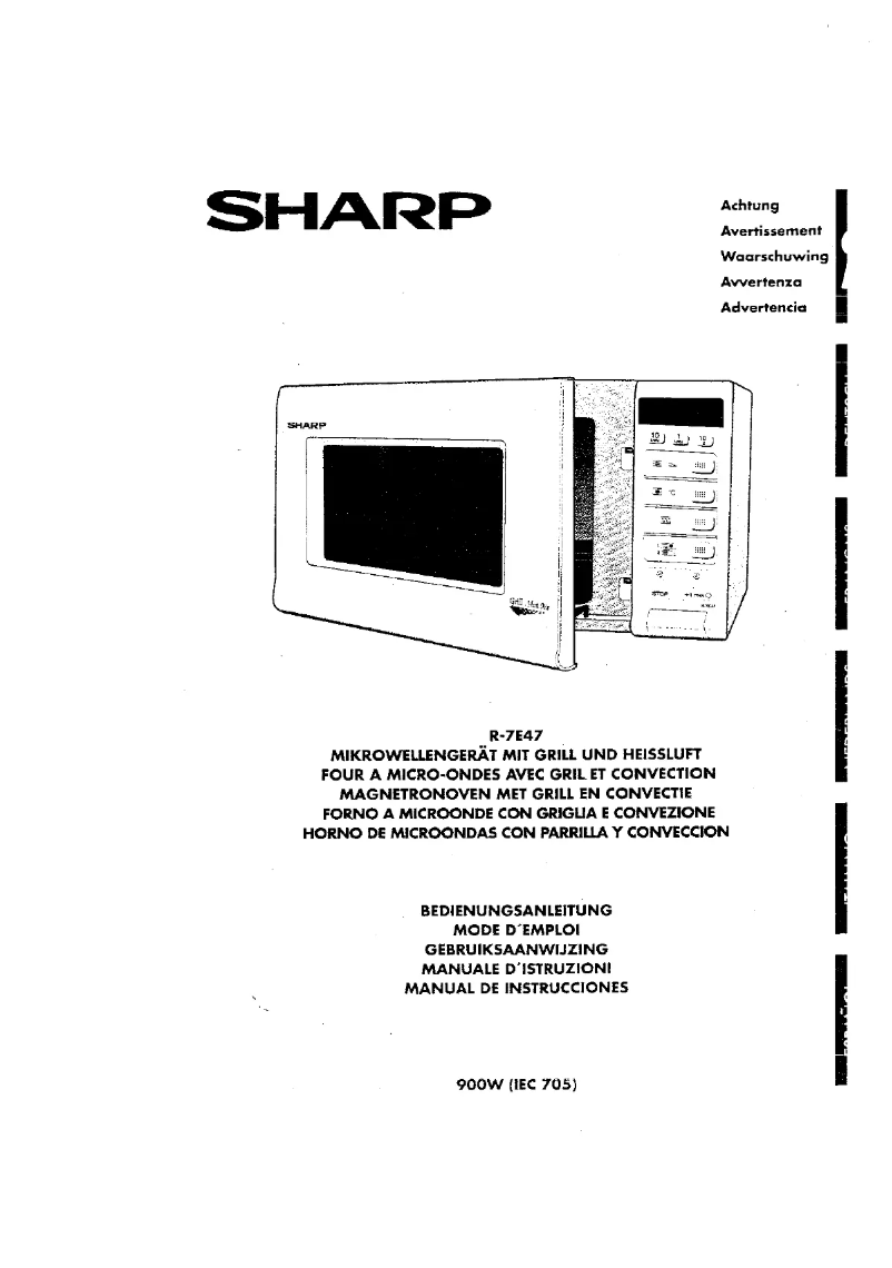 Página 1 del manual Manual de usuario Sharp R-7E47