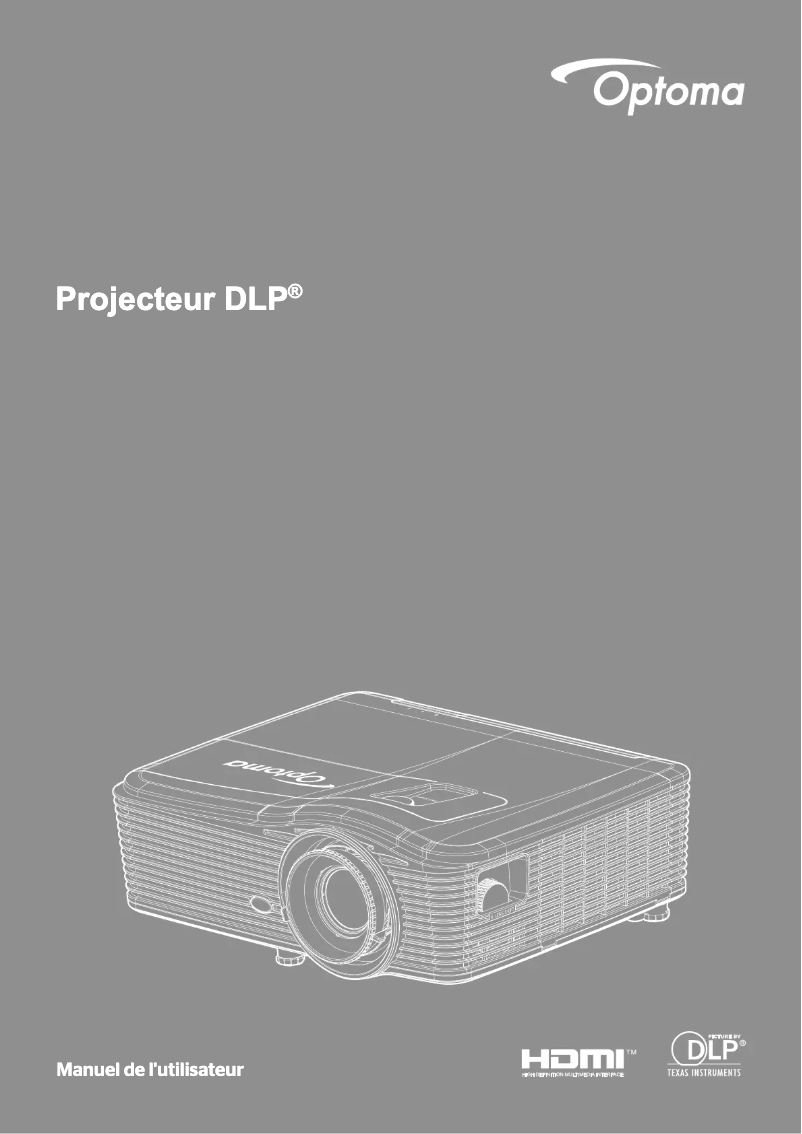 Page 1 de la notice Manuel utilisateur Optoma EH615T