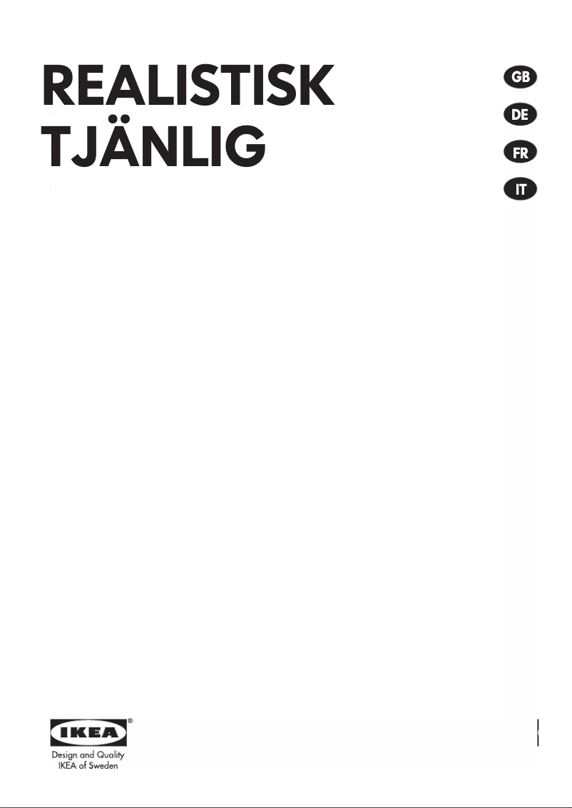 Page 1 de la notice Manuel utilisateur Ikea Tjanlig