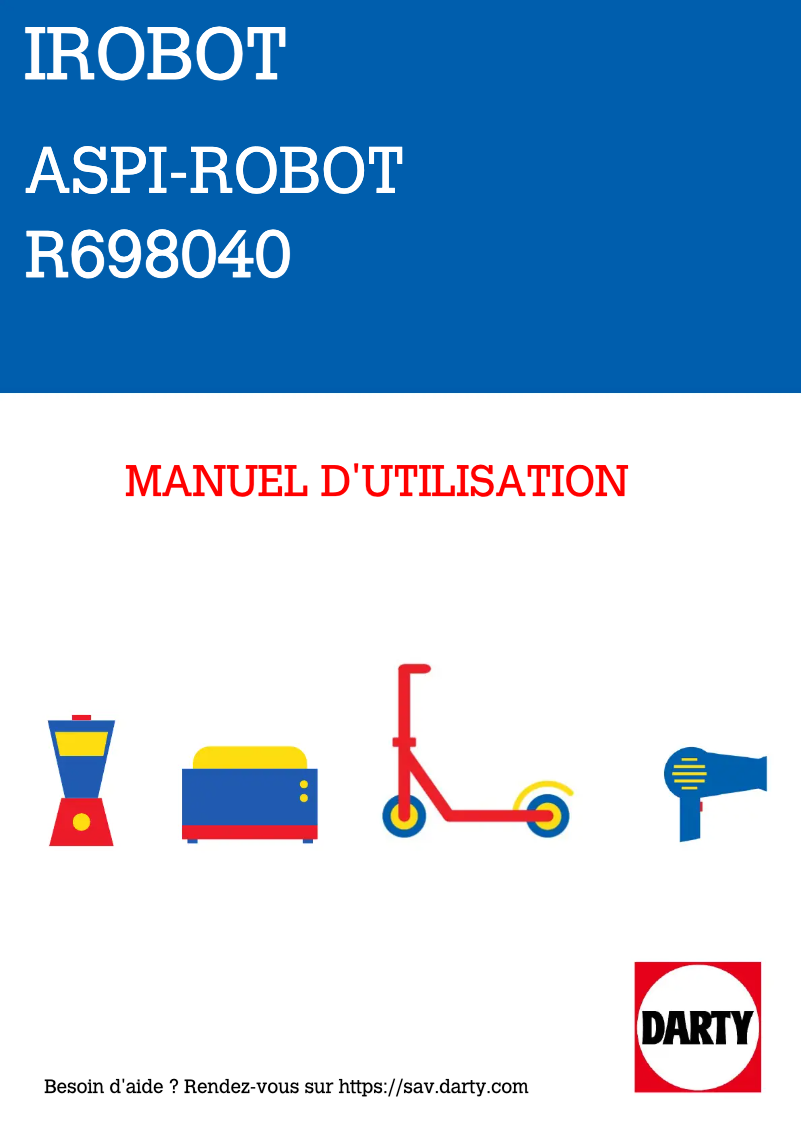 Page 1 de la notice Manuel utilisateur iRobot Roomba 698