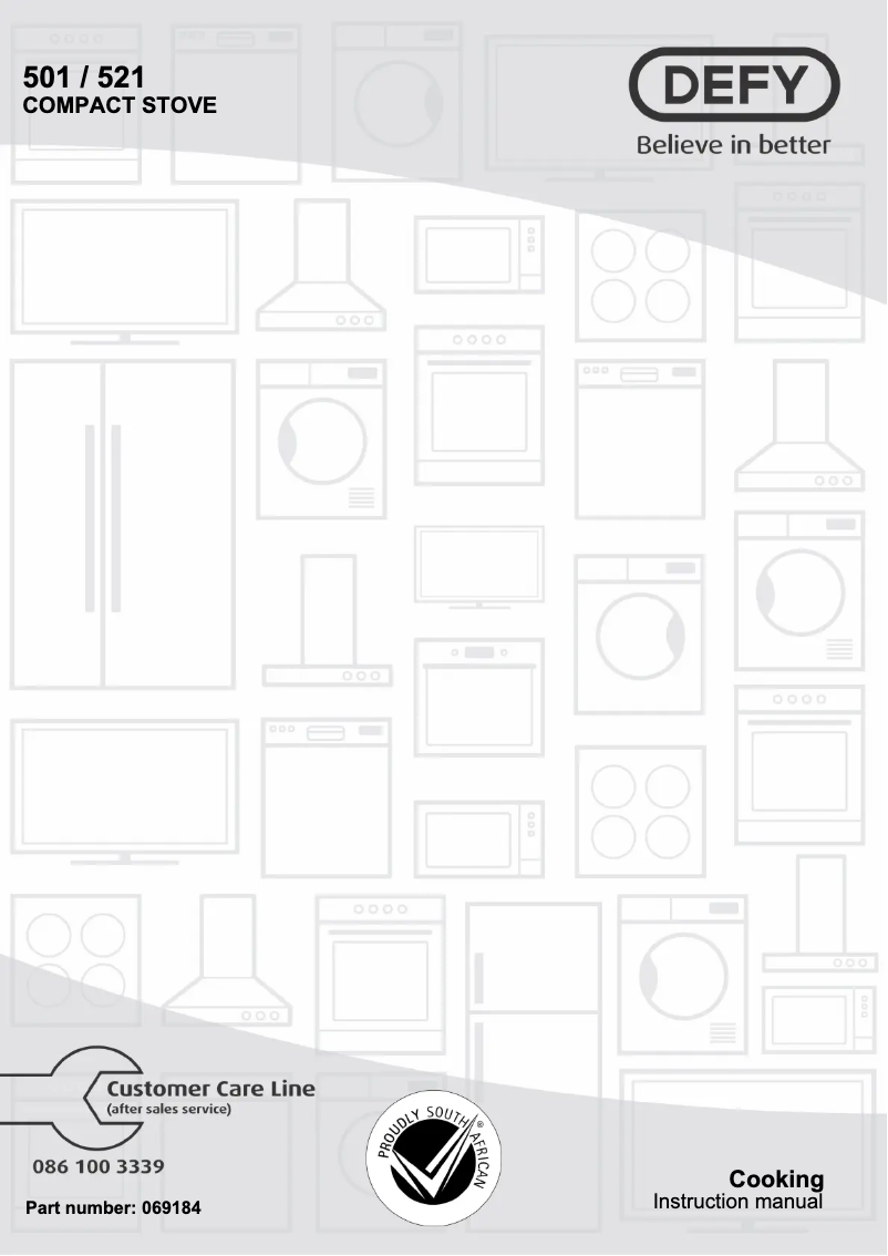 Page 1 de la notice Manuel utilisateur Defy DSS513