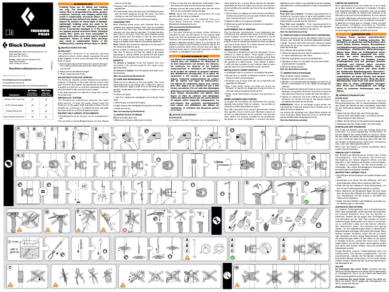 Page 1 de la notice Manuel utilisateur Black Diamond Trail Sport 3