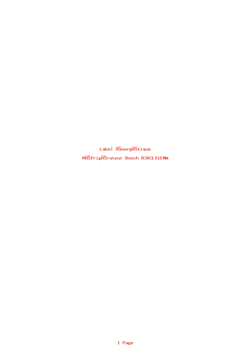 Image de la première page du manuel de l'appareil B36CL81ENW