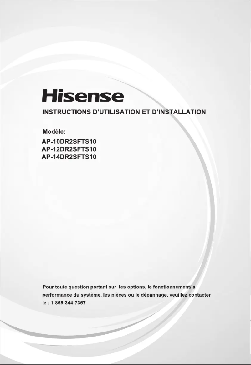 Page 1 of the manual User Manual Hisense AP-12DR2SFTS10