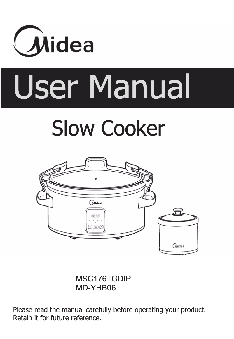 Page 1 de la notice Manuel utilisateur Midea MSC176TGDIP