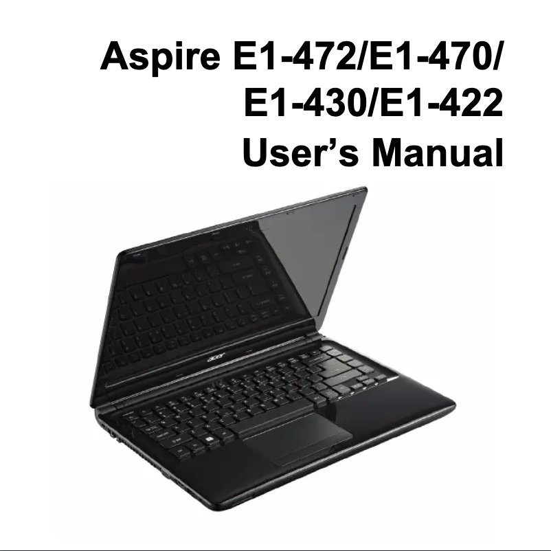 Page 1 de la notice Mode d'emploi Acer Aspire E1-470G