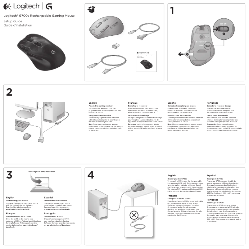 Page 1 of the manual User Manual Logitech G700S