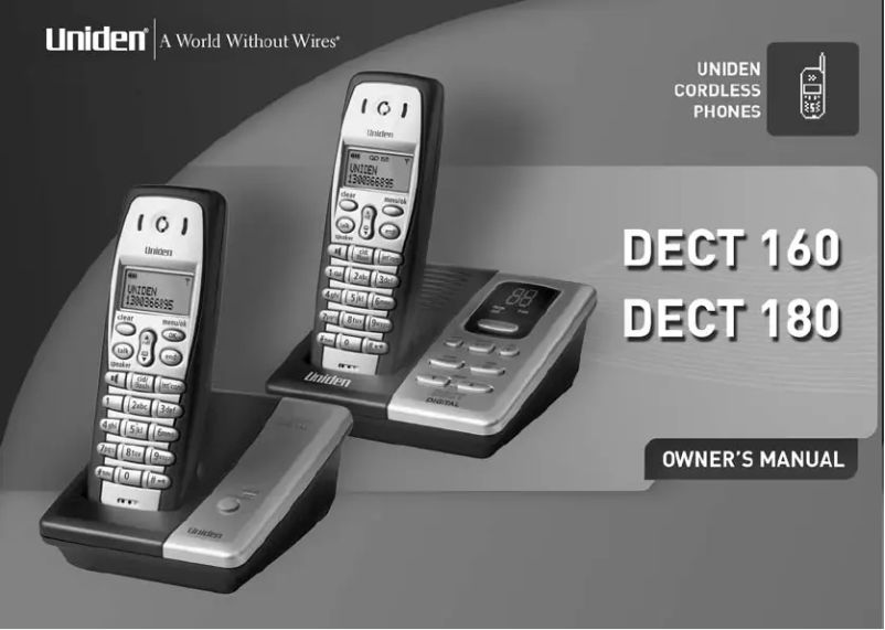 First page image of the manual for DECT 160