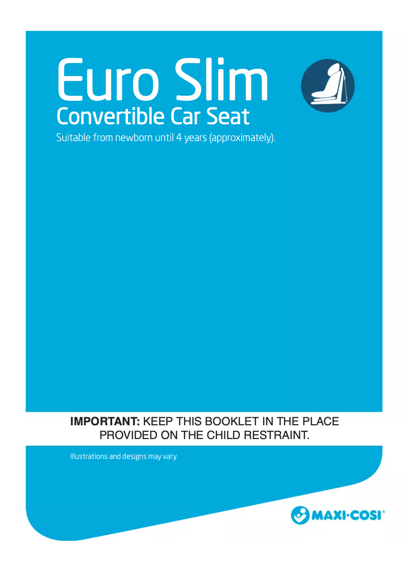 Page 1 de la notice Manuel utilisateur Maxi-Cosi Euro Slim