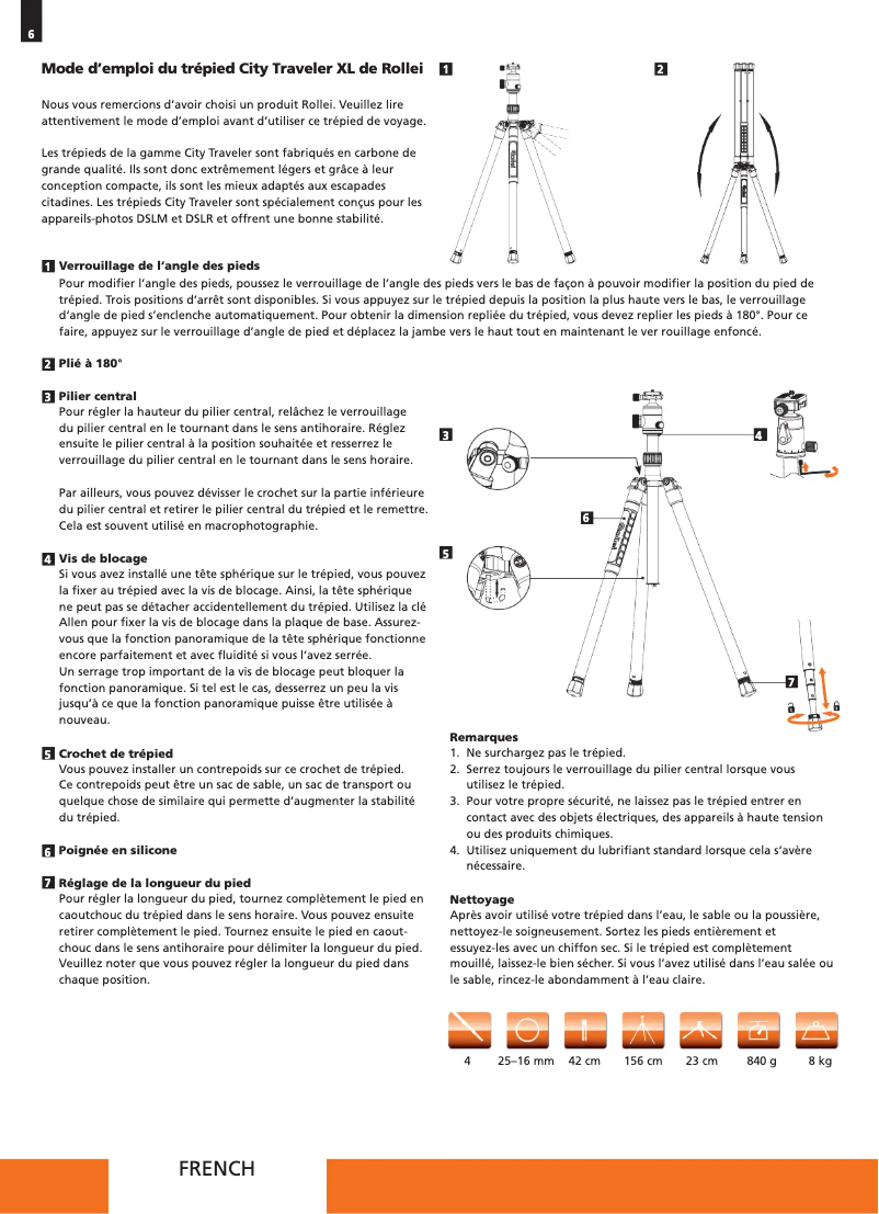 Page 1 de la notice Manuel utilisateur Rollei City Traveler XL
