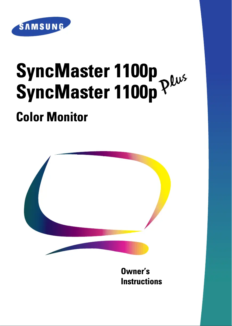 Página 1 del manual Manual de usuario Samsung SyncMaster 1100P