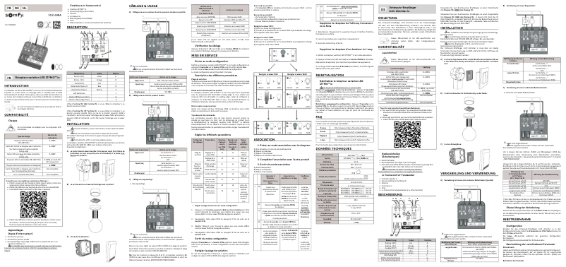 Page 1 de la notice Manuel utilisateur Somfy io