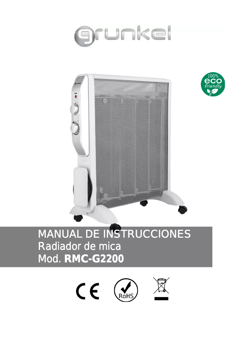 Page 1 de la notice Manuel utilisateur Grunkel RMC-G2200