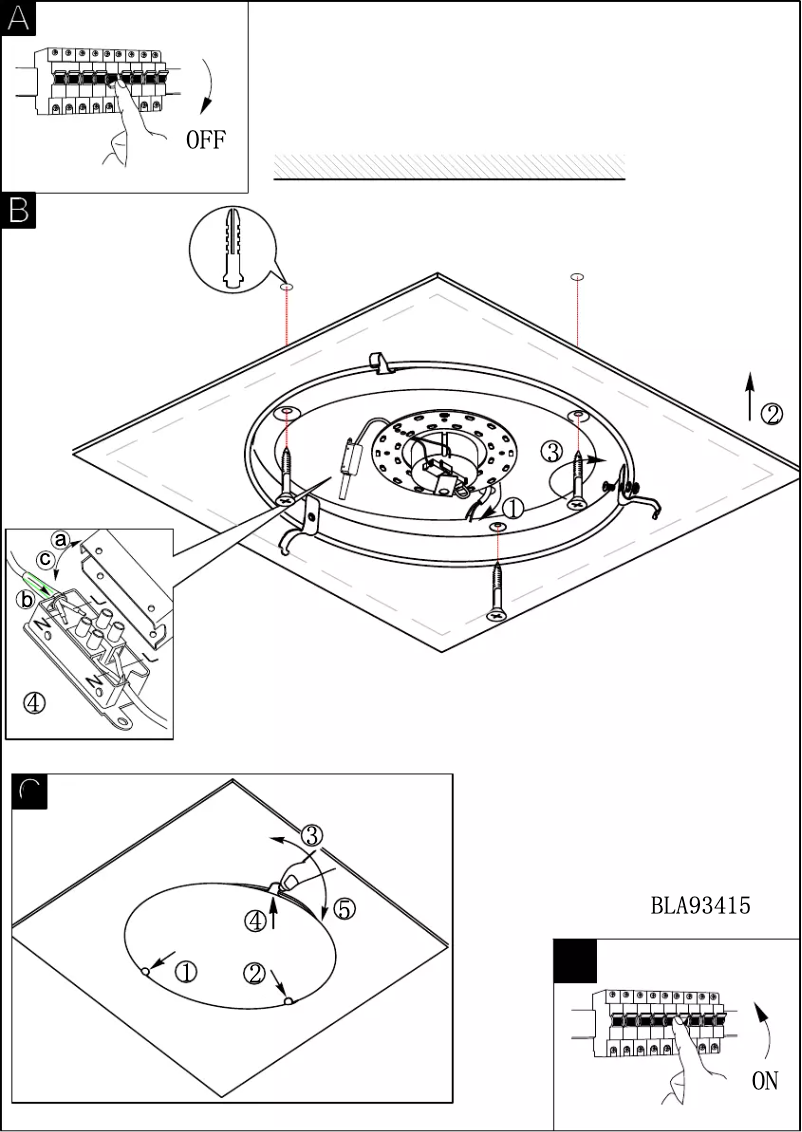 Page 1 de la notice Manuel utilisateur Eglo Kely
