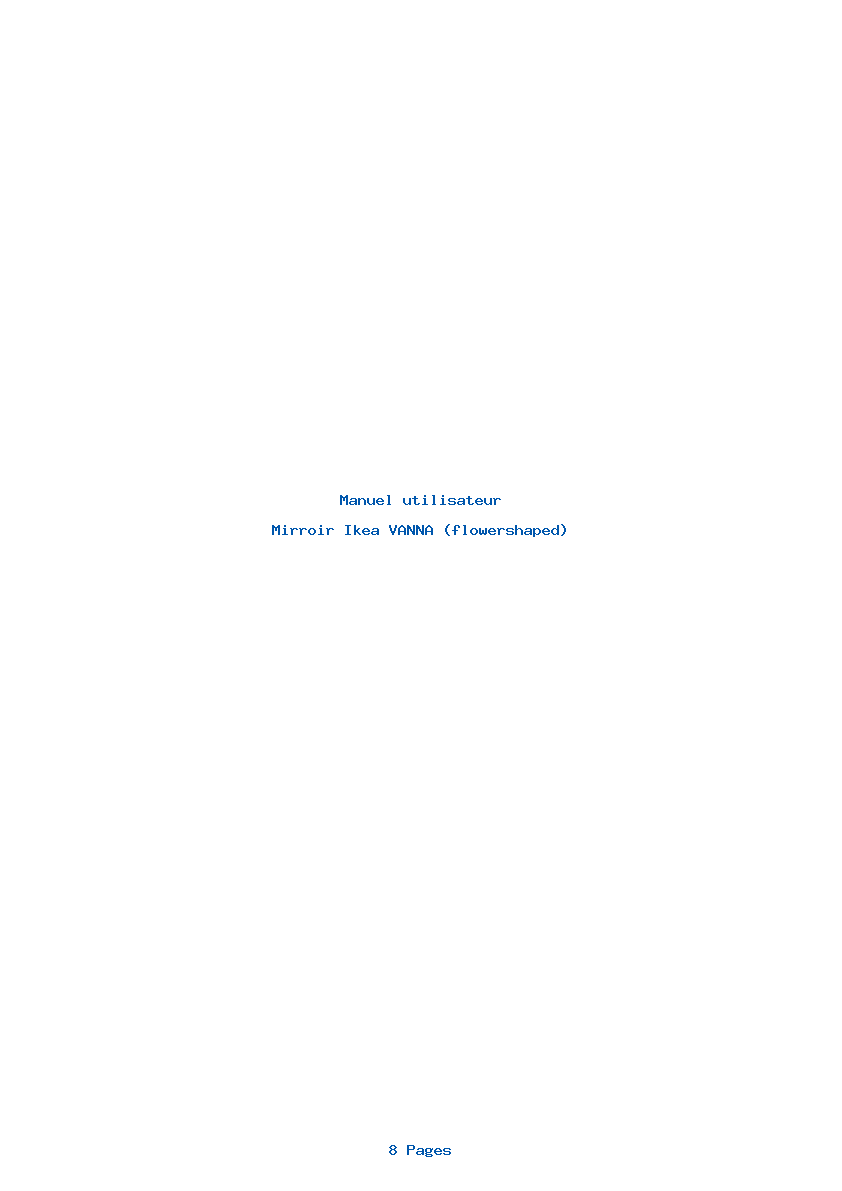 Page 1 de la notice Manuel utilisateur Ikea VANNA (flowershaped)