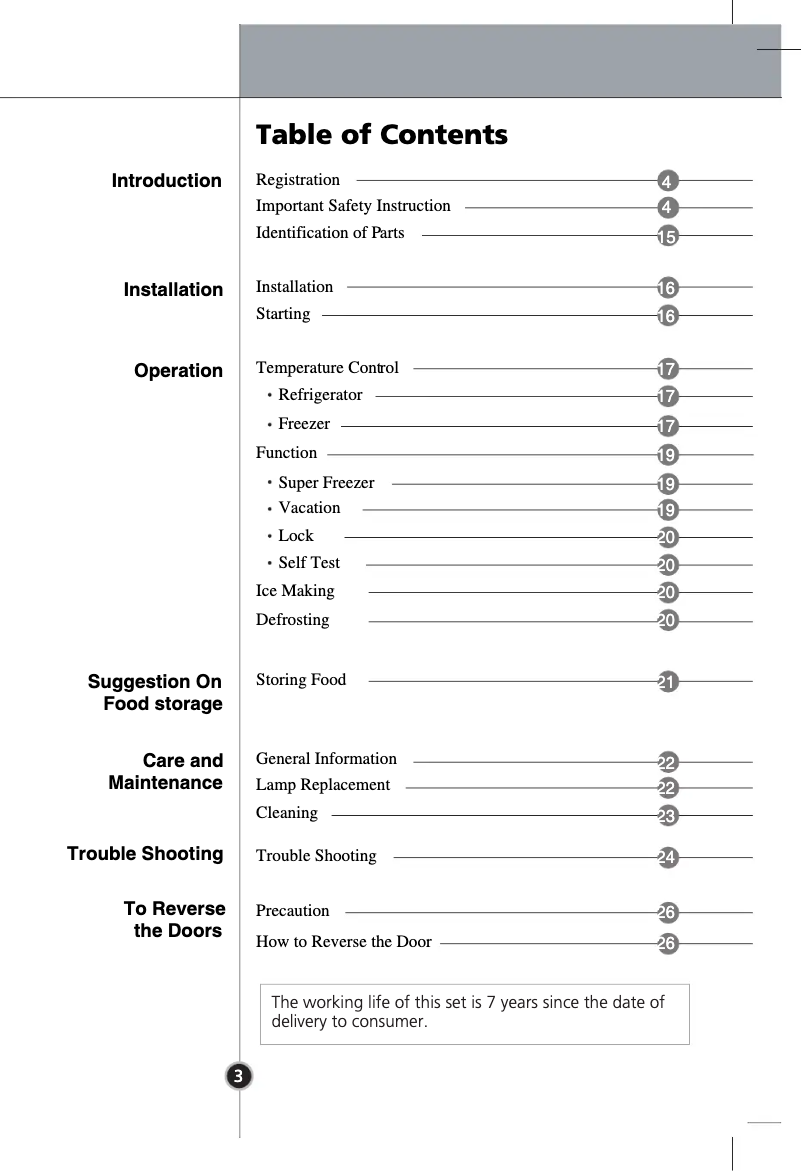 Page 1 of the manual User Manual LG GR-B359BLQA