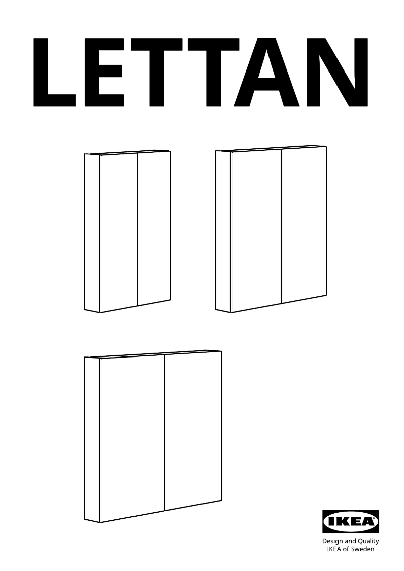 Page 1 de la notice Manuel utilisateur Ikea LETTAN 105.355.01