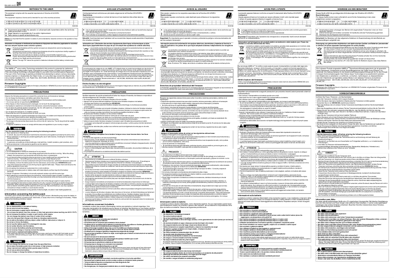 Page 1 de la notice Instructions de sécurité Kenwood NX-3420