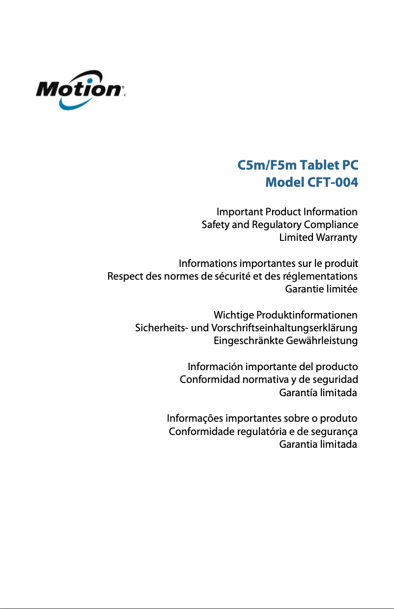 Page 1 de la notice Manuel utilisateur Xplore F5m