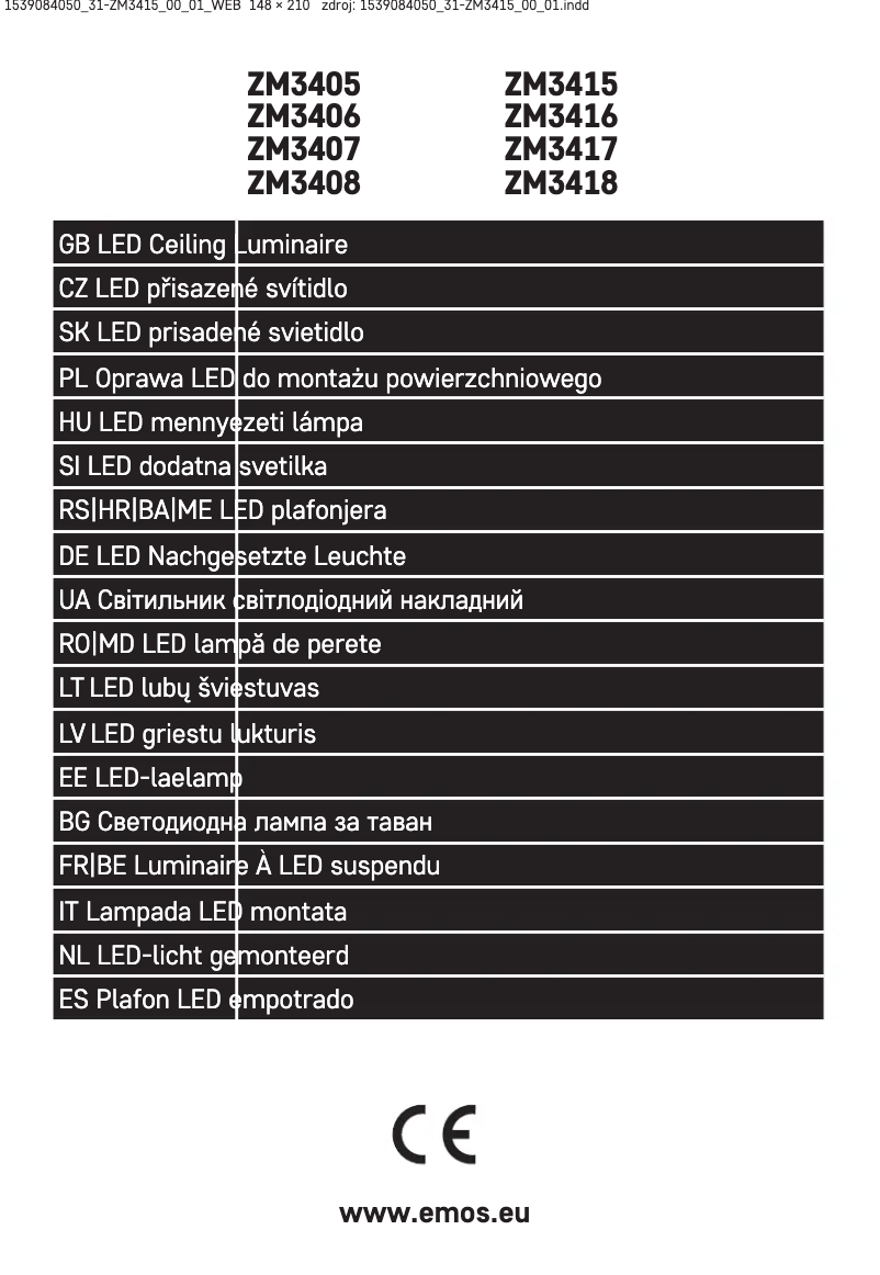 Página 1 del manual Manual de usuario Emos ZM3415