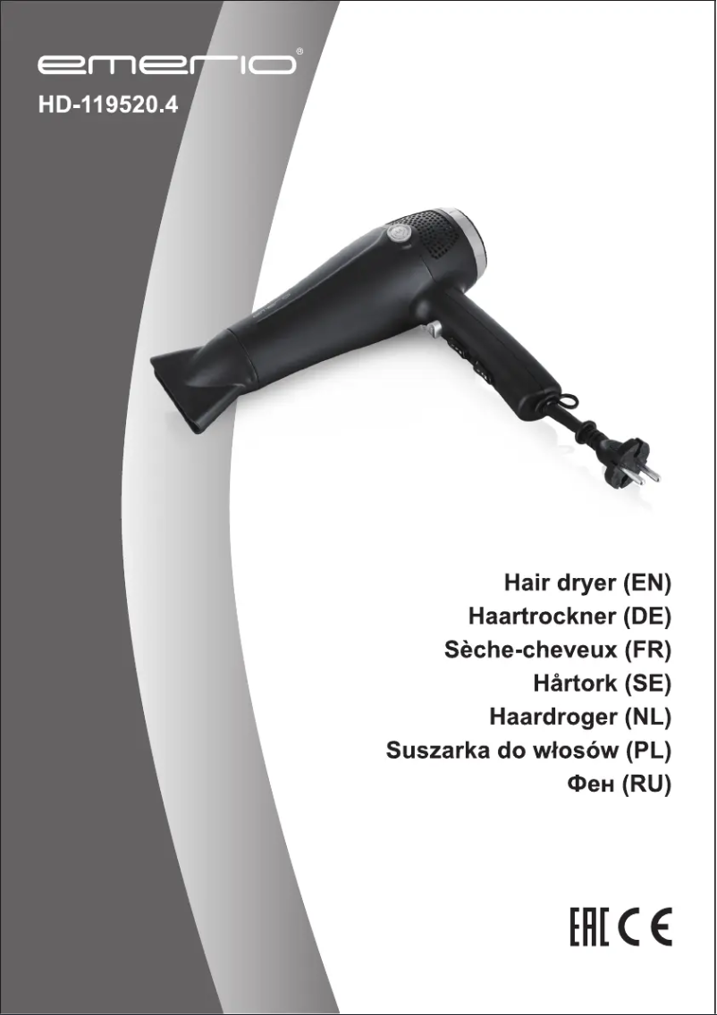 Page 1 de la notice Manuel utilisateur Emerio HD-119520.4
