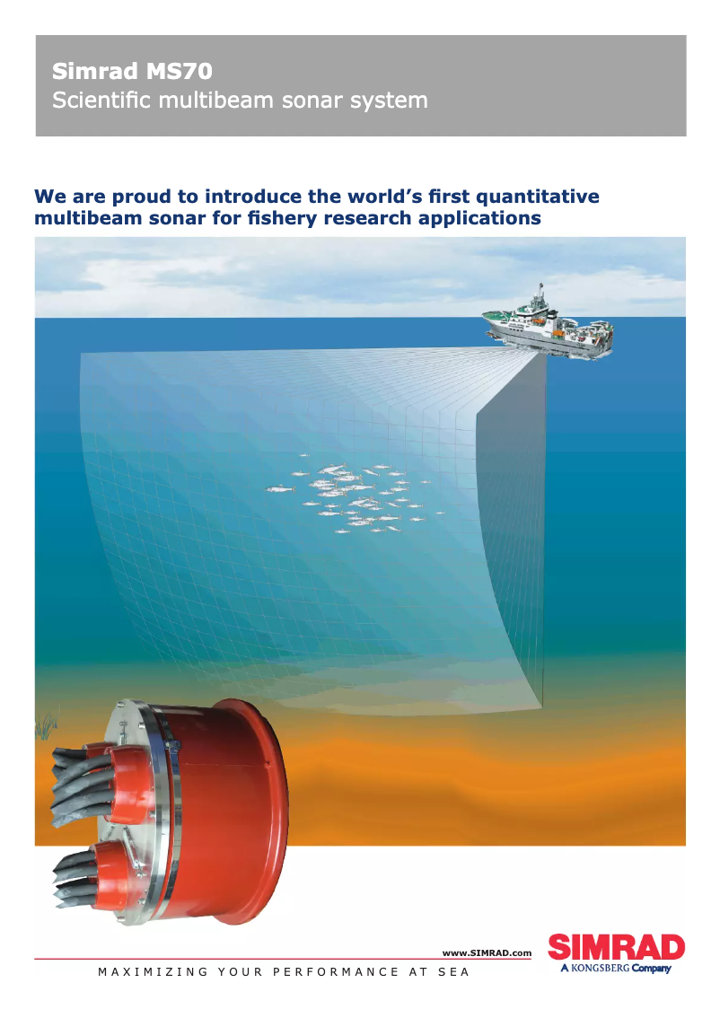 Page 1 de la notice Manuel utilisateur Simrad MS70