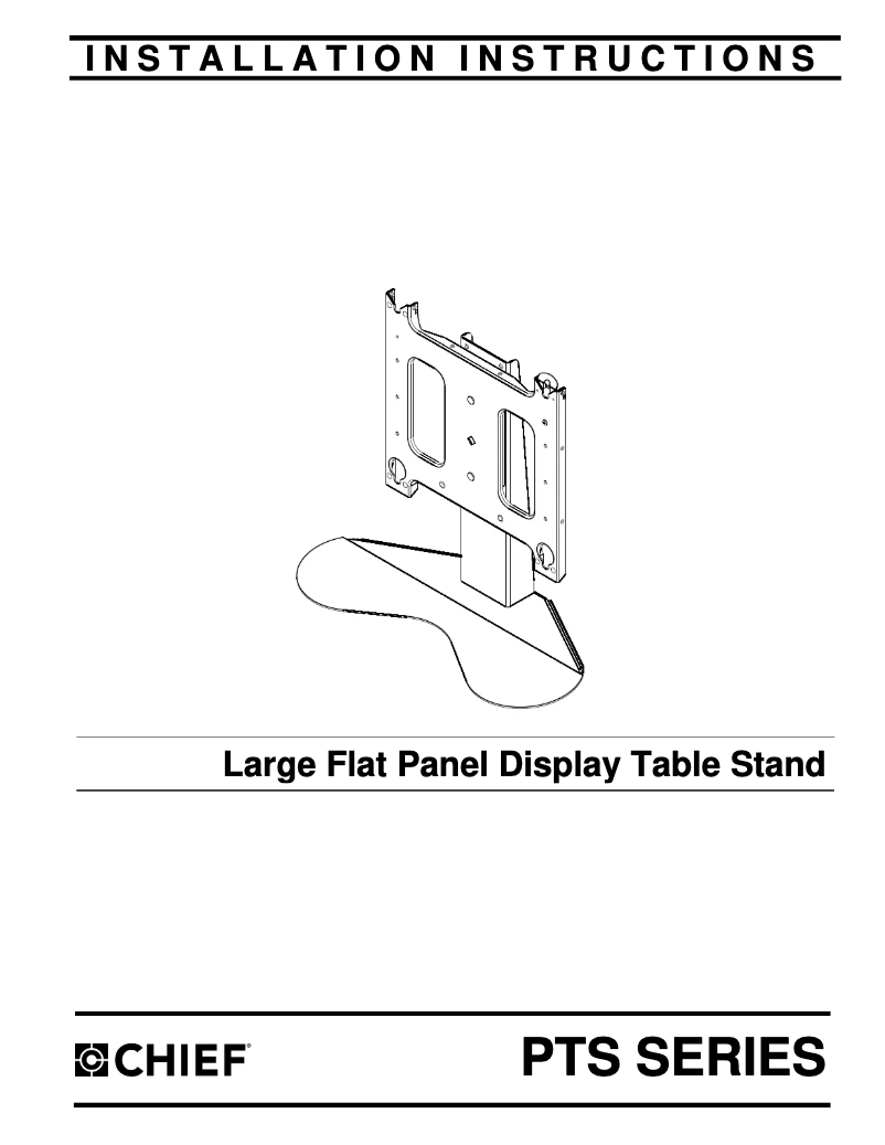 Page 1 de la notice Manuel utilisateur Chief PTS2095
