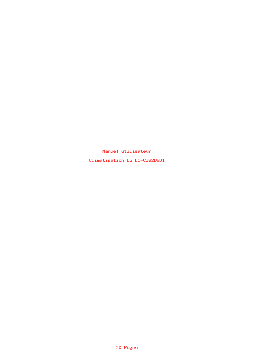 Image de la première page du manuel de l'appareil LS-C362DGB1