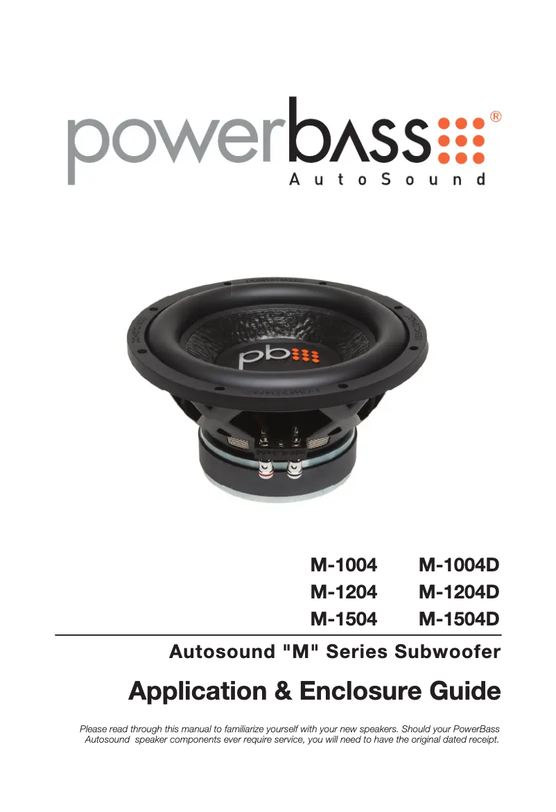 Página 1 del manual Manual de usuario PowerBass M-1204