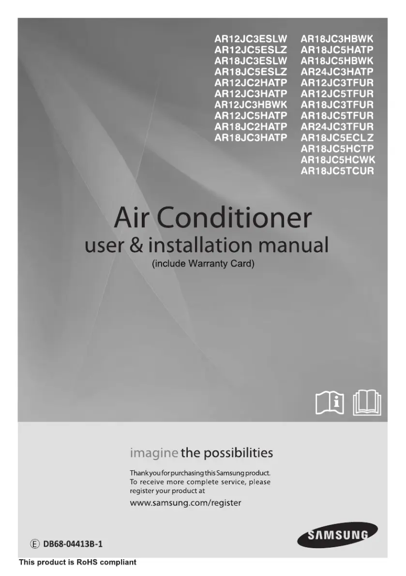 Página 1 del manual Manual de usuario Samsung AR12JC3TFURNNA