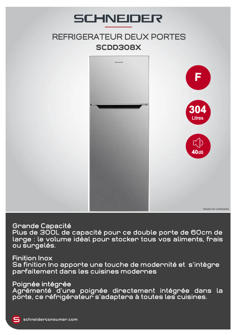 Página 1 del manual Ficha técnica Schneider SCDD308X