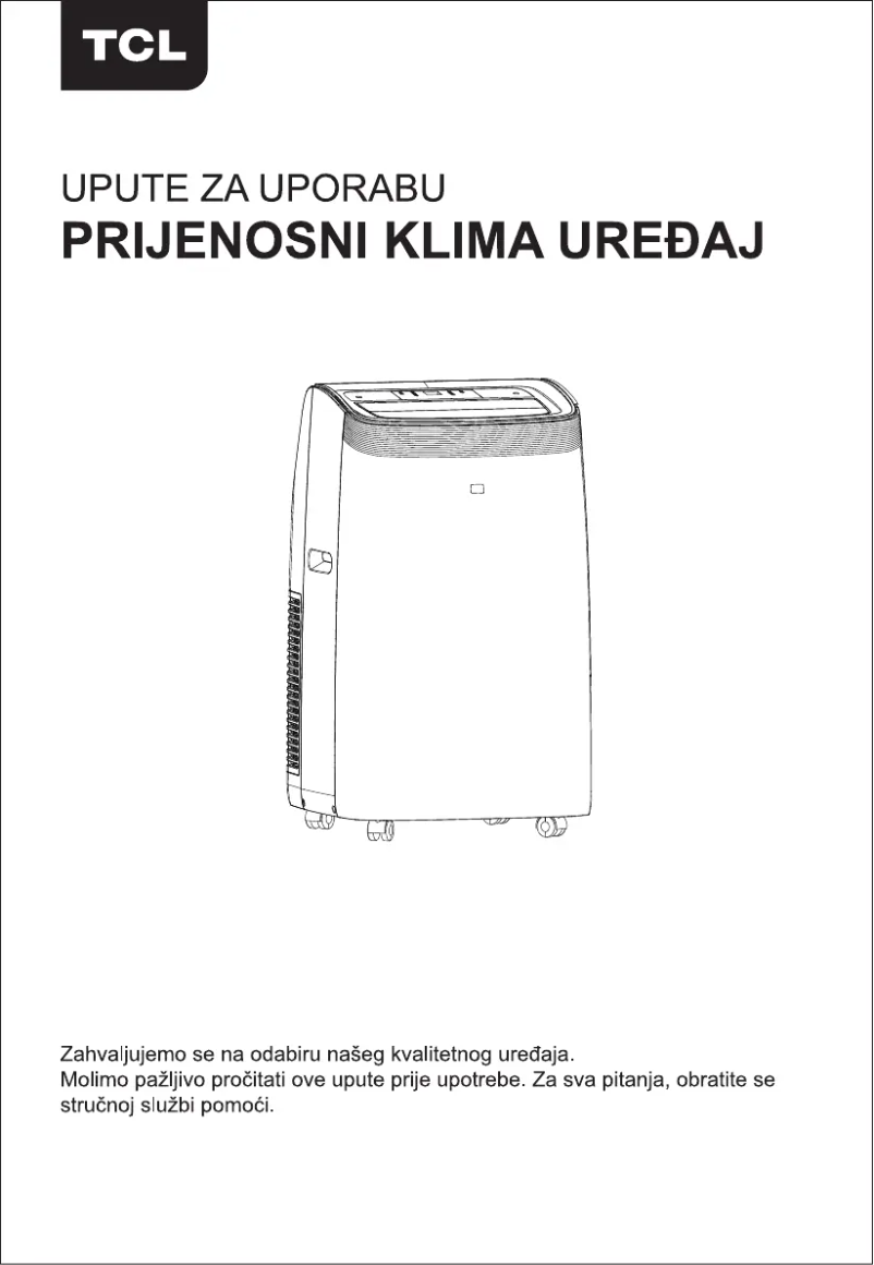 Page 1 of the manual User Manual TCL TAC-09CPB/NZWLN