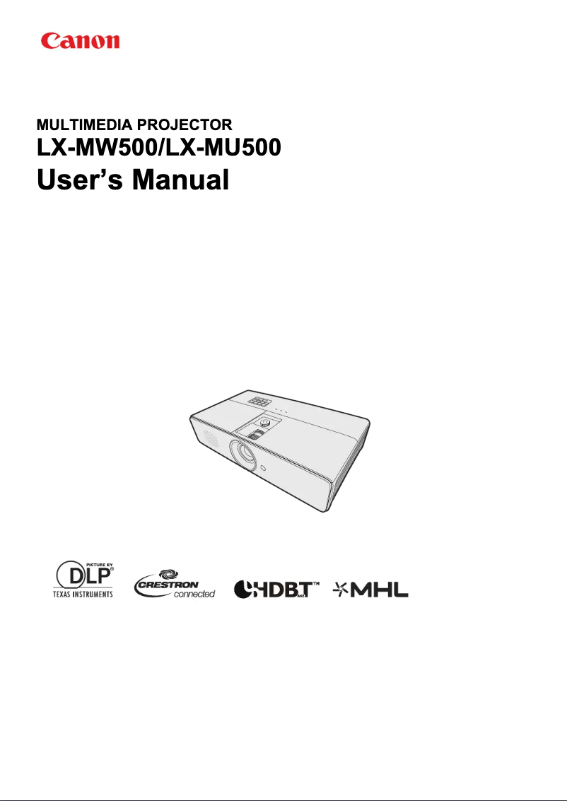 Page 1 de la notice Manuel utilisateur Canon LX MW500