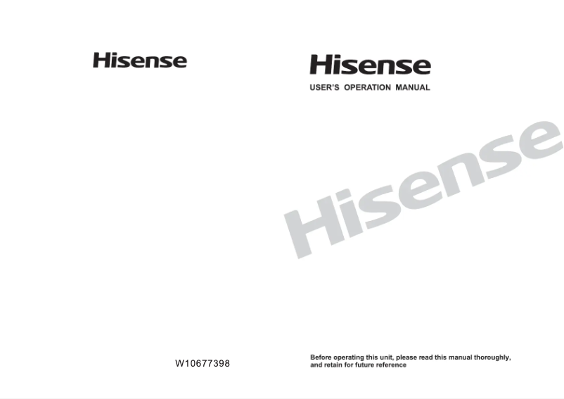 Page 1 de la notice Mode d'emploi Hisense WFN9012