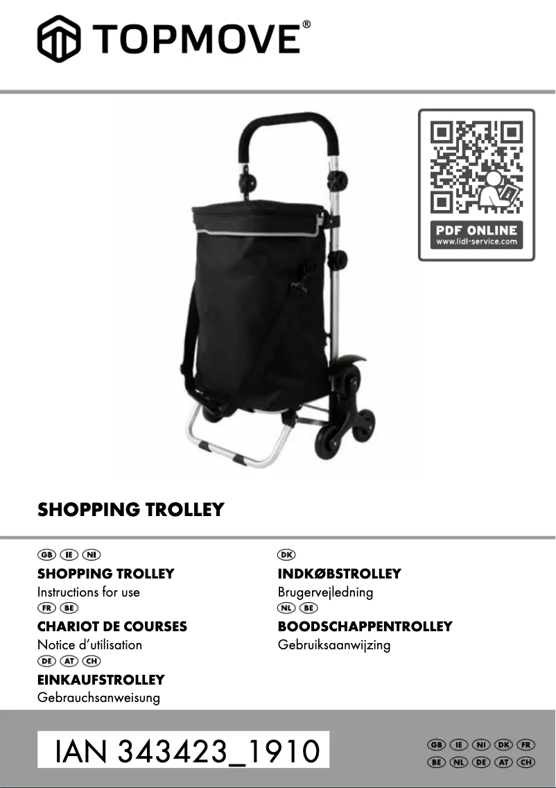 Page 1 de la notice Manuel utilisateur Topmove IAN 343423