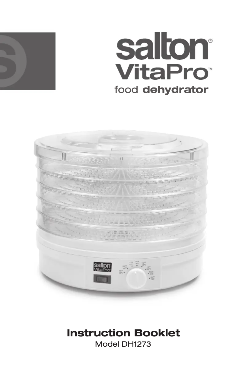 Page 1 de la notice Manuel utilisateur Salton DH1273A