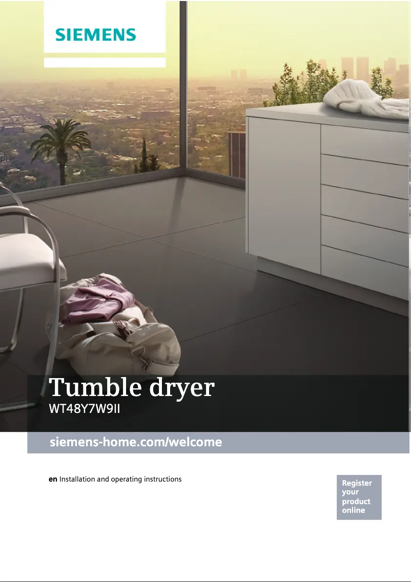 Page 1 de la notice Guide d'installation Siemens WT48Y7W9II