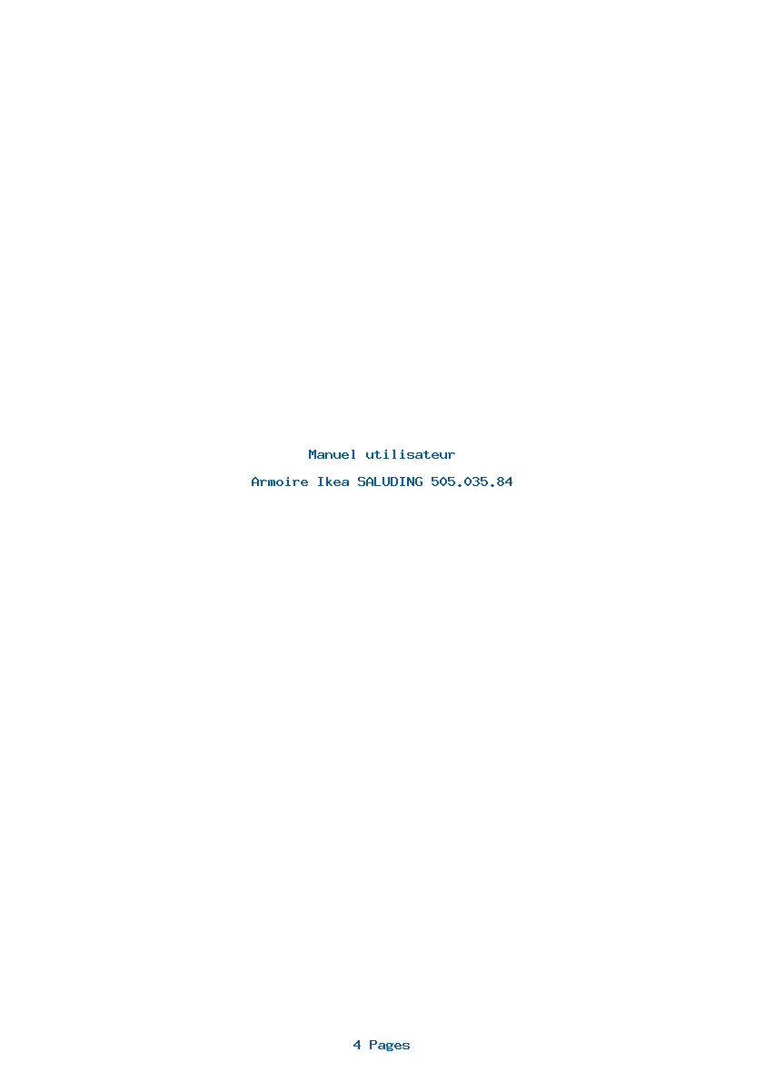 Page 1 de la notice Manuel utilisateur Ikea SALUDING 505.035.84