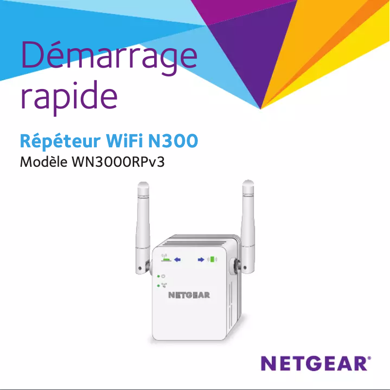 Page 1 de la notice Guide d'installation Netgear WN3000RPv3